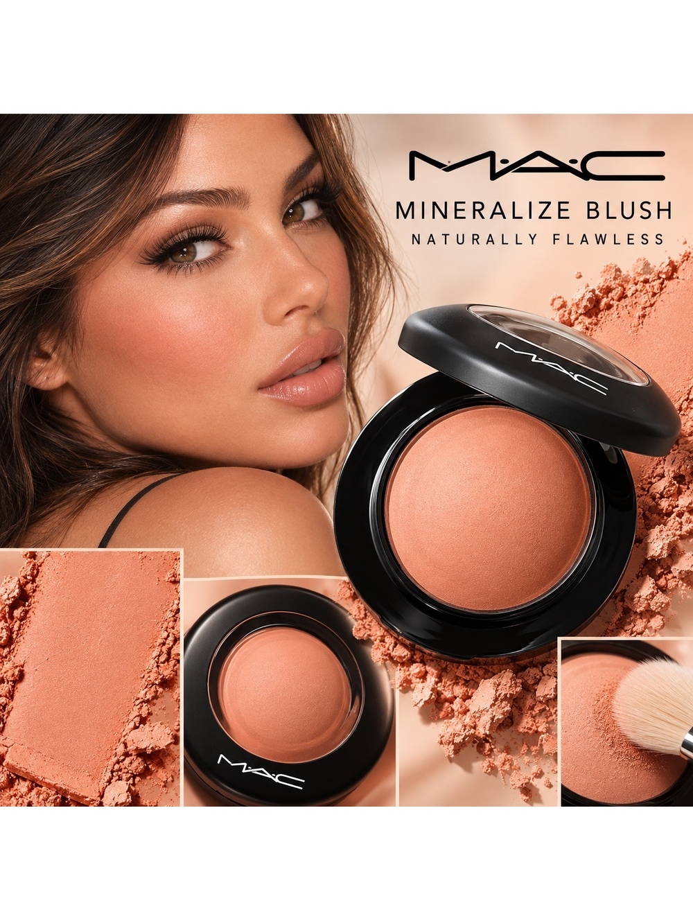 MAC Mineralize Blush in Naturally Flawless • Baked Powder Blush • New in Box